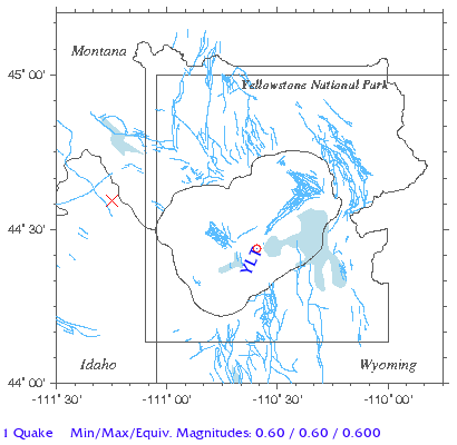 Yellowstone Quake Map