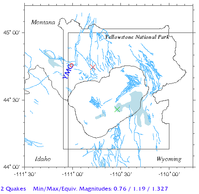 Yellowstone Quake Map