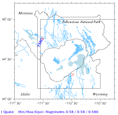 Yellowstone Quake Map