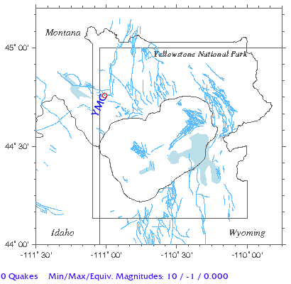 Yellowstone Quake Map