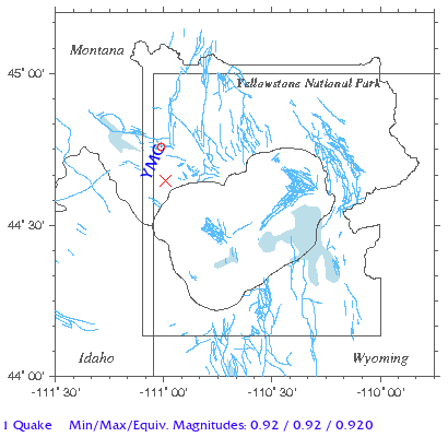 Yellowstone Quake Map