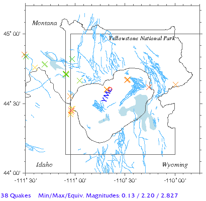 Yellowstone Quake Map