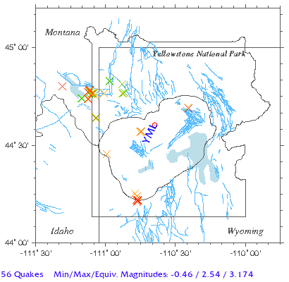 Yellowstone Quake Map