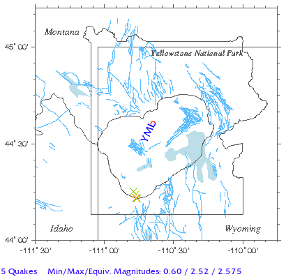 Yellowstone Quake Map