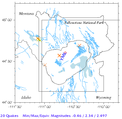 Yellowstone Quake Map