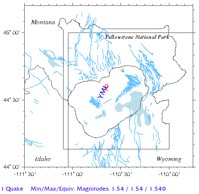 Yellowstone Quake Map