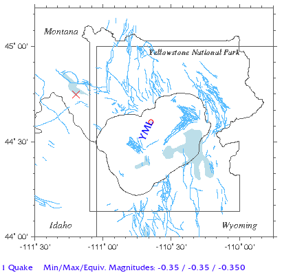 Yellowstone Quake Map