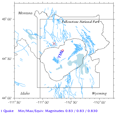 Yellowstone Quake Map