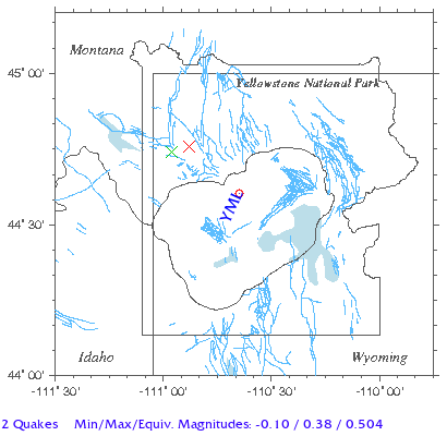 Yellowstone Quake Map