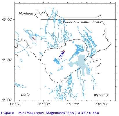 Yellowstone Quake Map