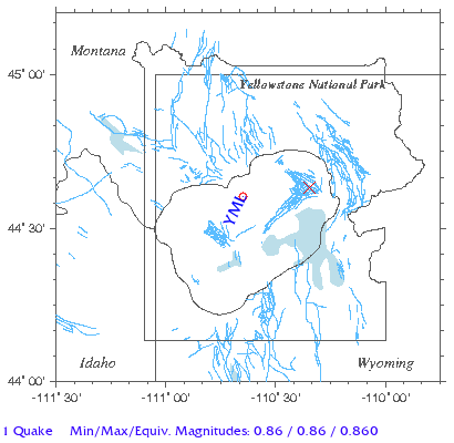 Yellowstone Quake Map