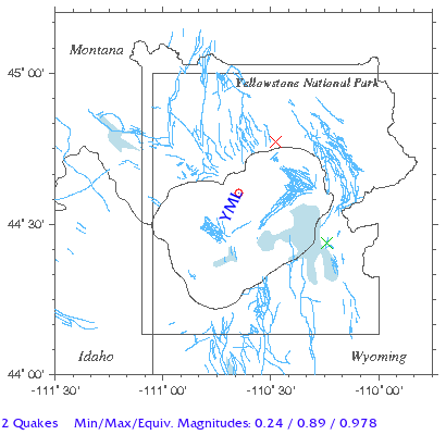 Yellowstone Quake Map