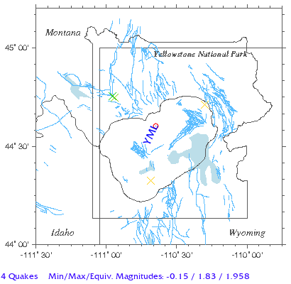 Yellowstone Quake Map