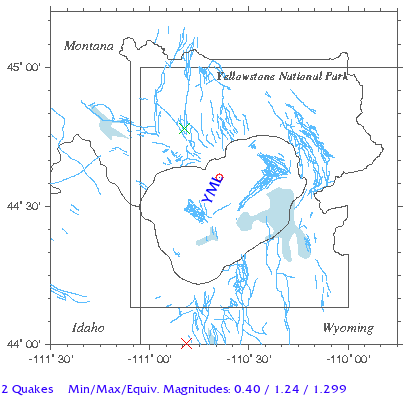 Yellowstone Quake Map