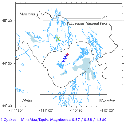 Yellowstone Quake Map