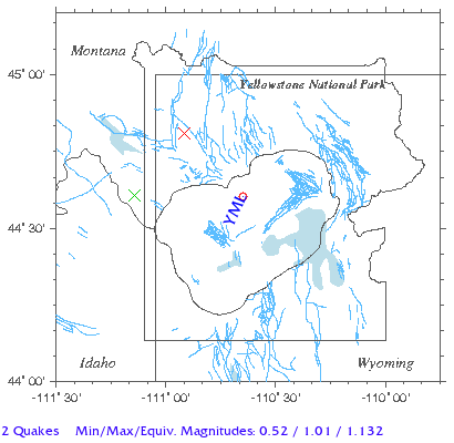 Yellowstone Quake Map