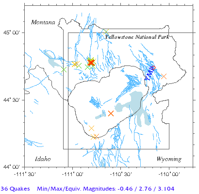 Yellowstone Quake Map