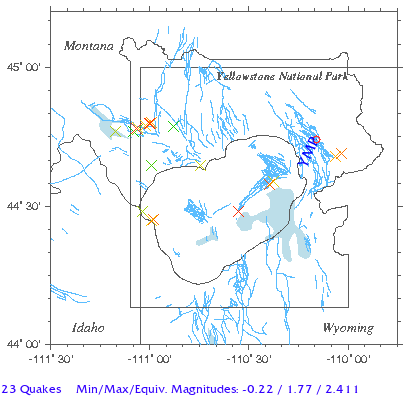 Yellowstone Quake Map