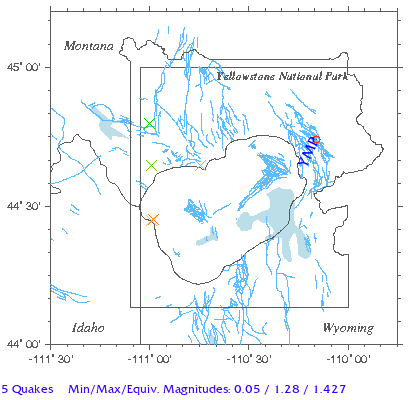 Yellowstone Quake Map