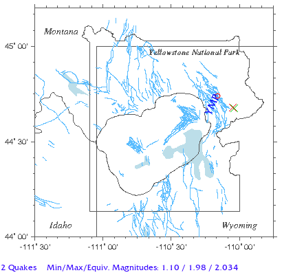 Yellowstone Quake Map