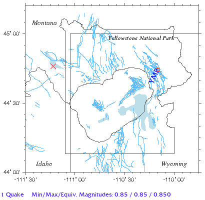 Yellowstone Quake Map