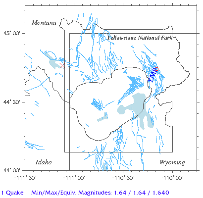 Yellowstone Quake Map