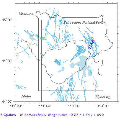 Yellowstone Quake Map