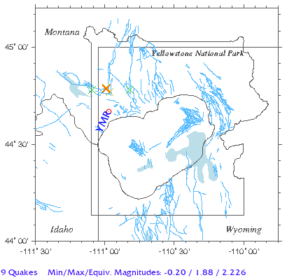 Yellowstone Quake Map