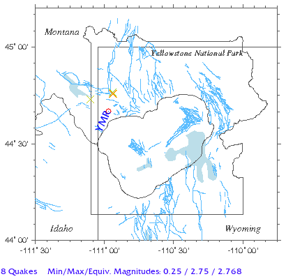 Yellowstone Quake Map