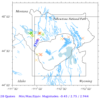 Yellowstone Quake Map