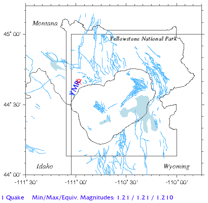 Yellowstone Quake Map