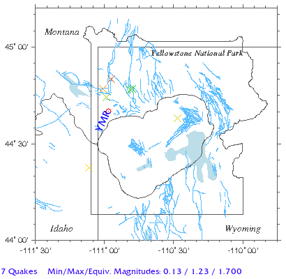 Yellowstone Quake Map