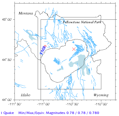 Yellowstone Quake Map