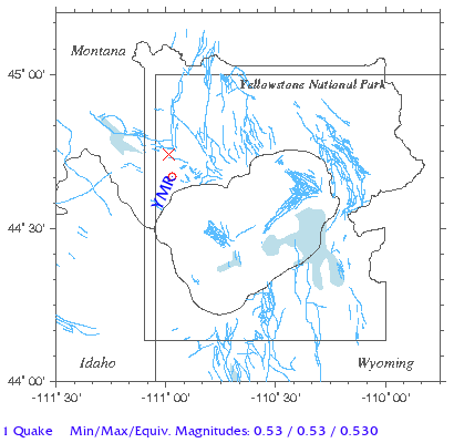 Yellowstone Quake Map