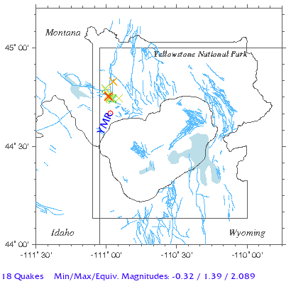 Yellowstone Quake Map