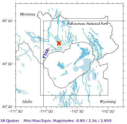 Yellowstone Quake Map