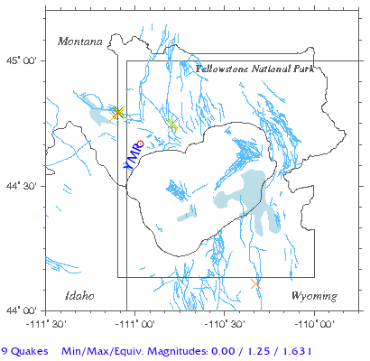 Yellowstone Quake Map