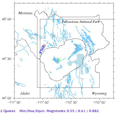 Yellowstone Quake Map