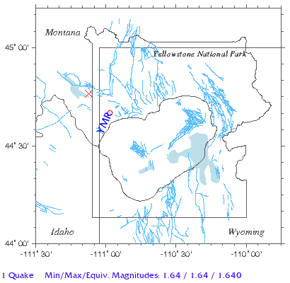 Yellowstone Quake Map