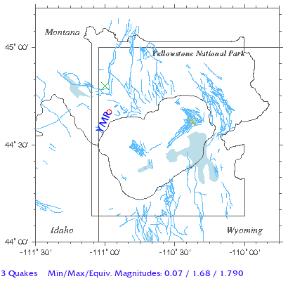 Yellowstone Quake Map