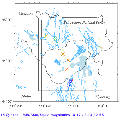 Yellowstone Quake Map