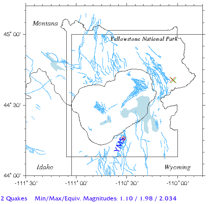 Yellowstone Quake Map