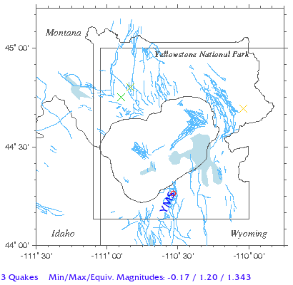 Yellowstone Quake Map