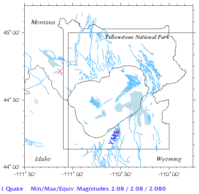 Yellowstone Quake Map