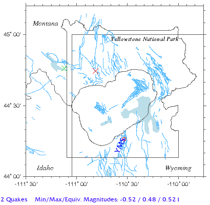 Yellowstone Quake Map