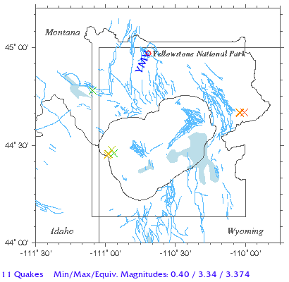 Yellowstone Quake Map