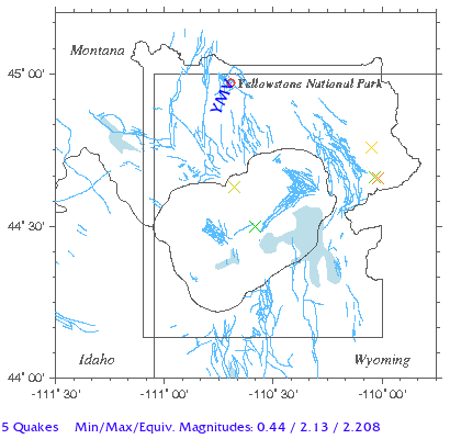 Yellowstone Quake Map