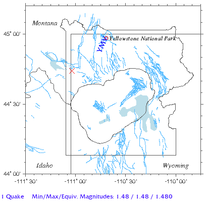 Yellowstone Quake Map