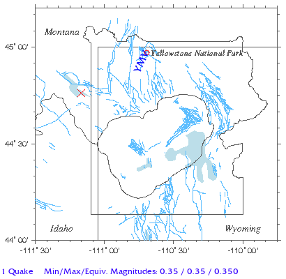 Yellowstone Quake Map