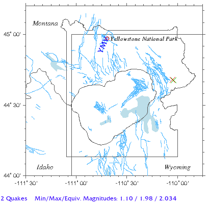 Yellowstone Quake Map